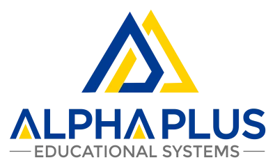Alpha Plus logo tall 1b