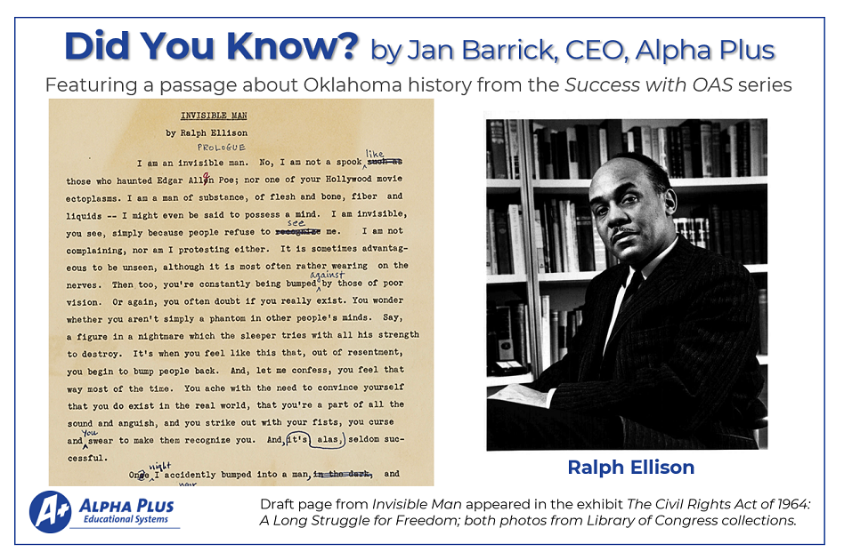 Did You Know? Ralph Ellison: An Oklahoma Treasure