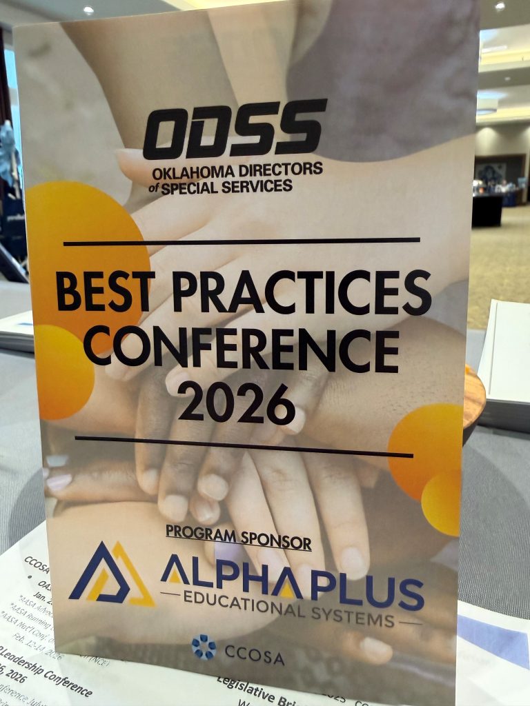 Alpha Plus Sponsor sign at ODSS
